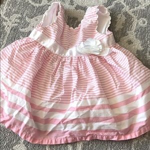 3-6 mos pink and white dress